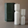 Vela de soja decorativa perfumada hecha a mano. Colección Decor Santaló Candles. Vela Budapest con packaging