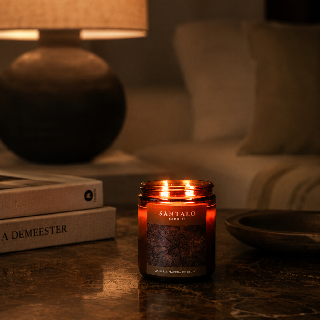 Vela Aromática Ámbar y Madera de Cedro - Imagen 2
