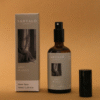 Home Spray con fragancia de lino blanco en envase de vidrio ámbar