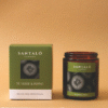 Vela Aromática con fragancia de té verde y pepino en envase de vidrio ámbar